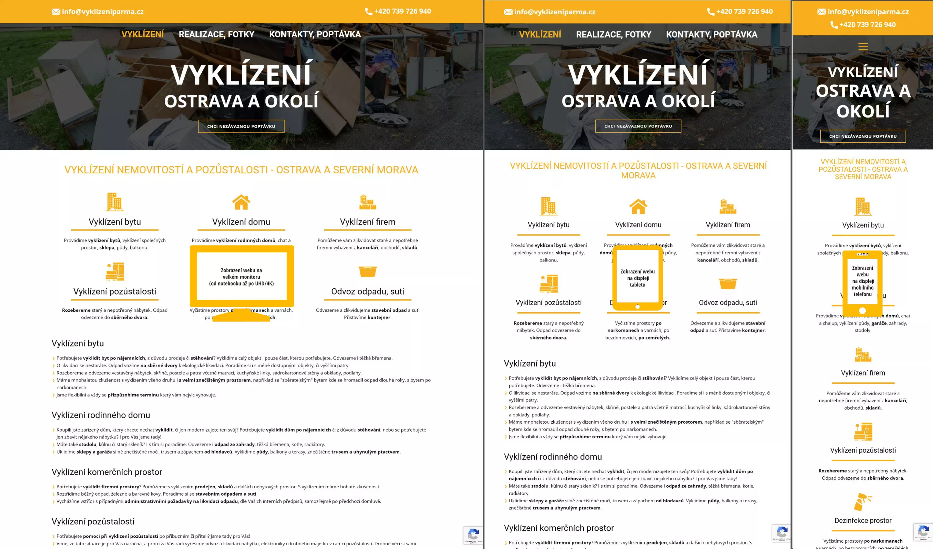 Reference Web - Vyklízecí firma