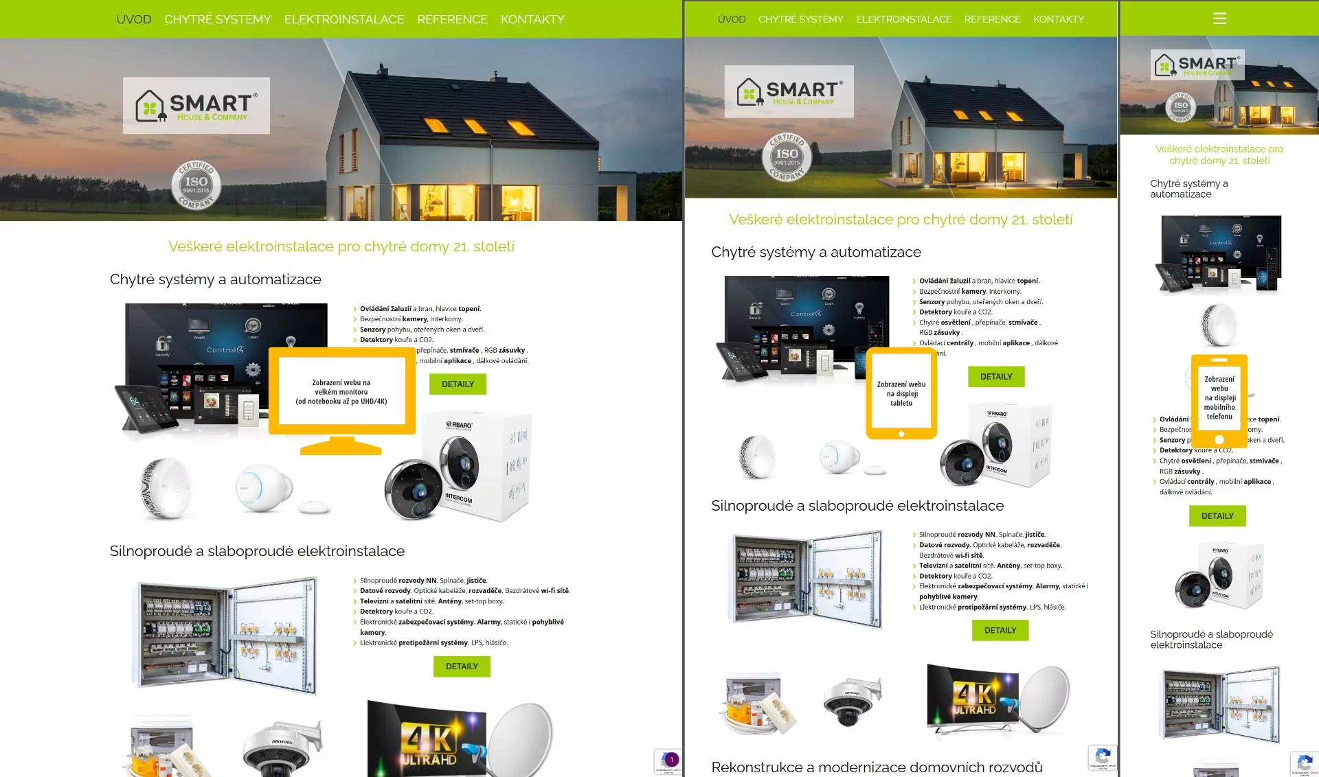 Reference Web - Chytré elektroinstalace